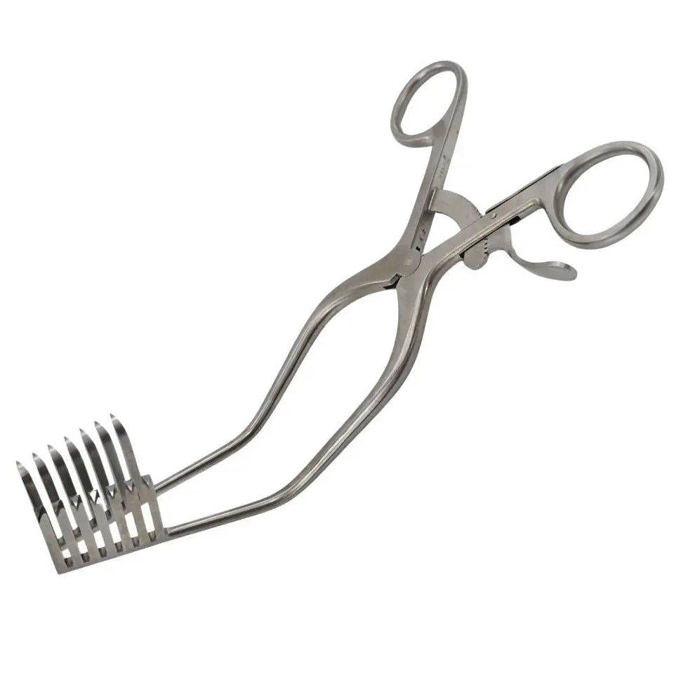 Jarit 290-125 Miskimon Retractor Self-Retaining 7 x 7 Sharp Prongs Angled 7-3/4" Primis Medical
