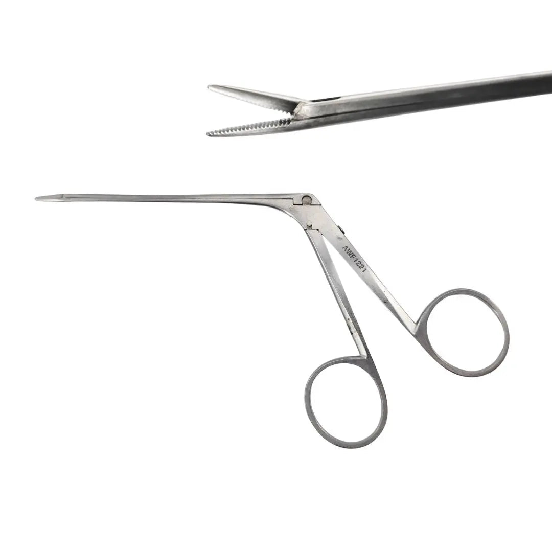 ASSI AWF1221 Micro Ear Forceps Serrated Jaw Straight 1.6x7.0mm ENT 5-3/8" Primis Medical