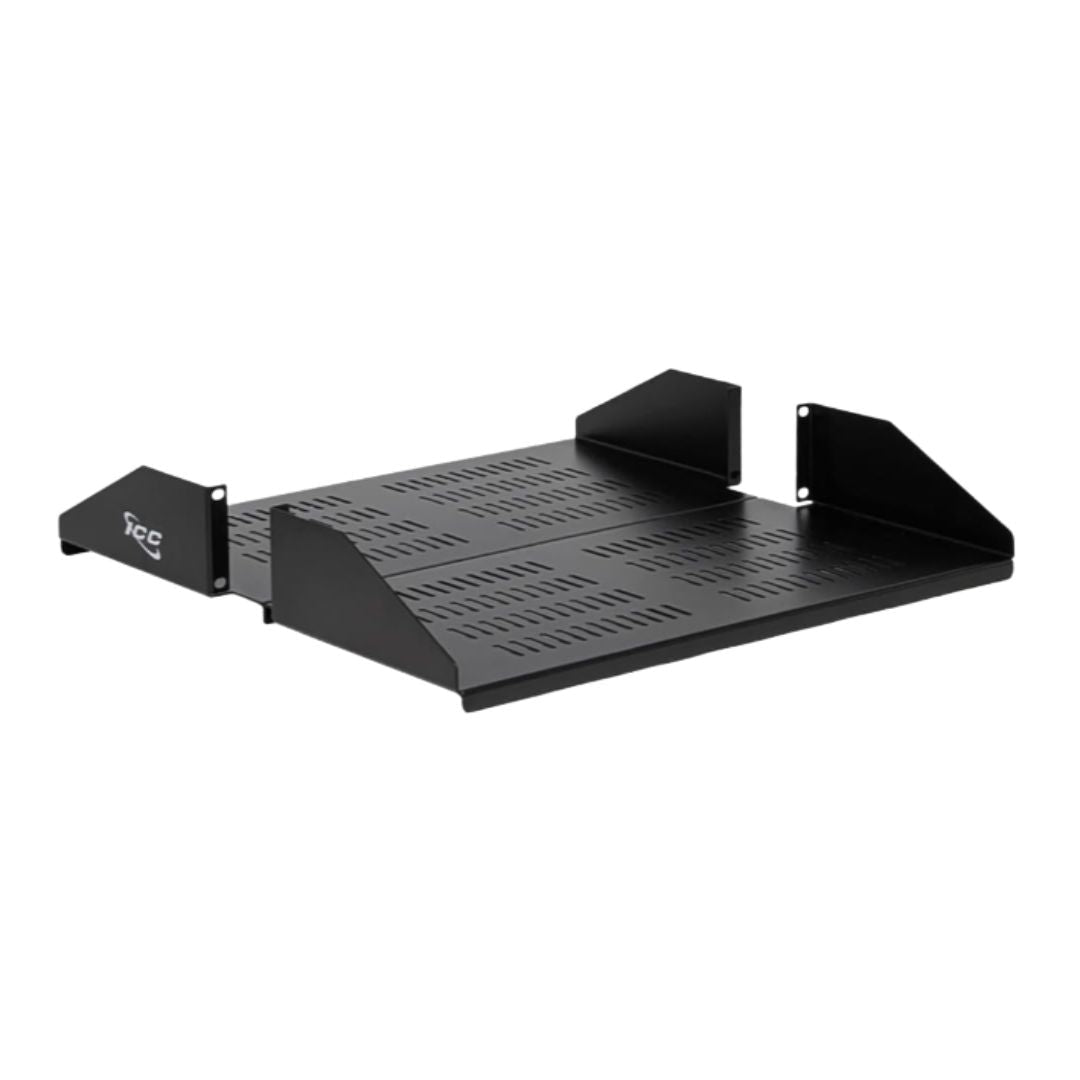 ICC ICCMSRDV20 20" Deep Double Vented Rack Shelf 2 Rack Mount Spaces