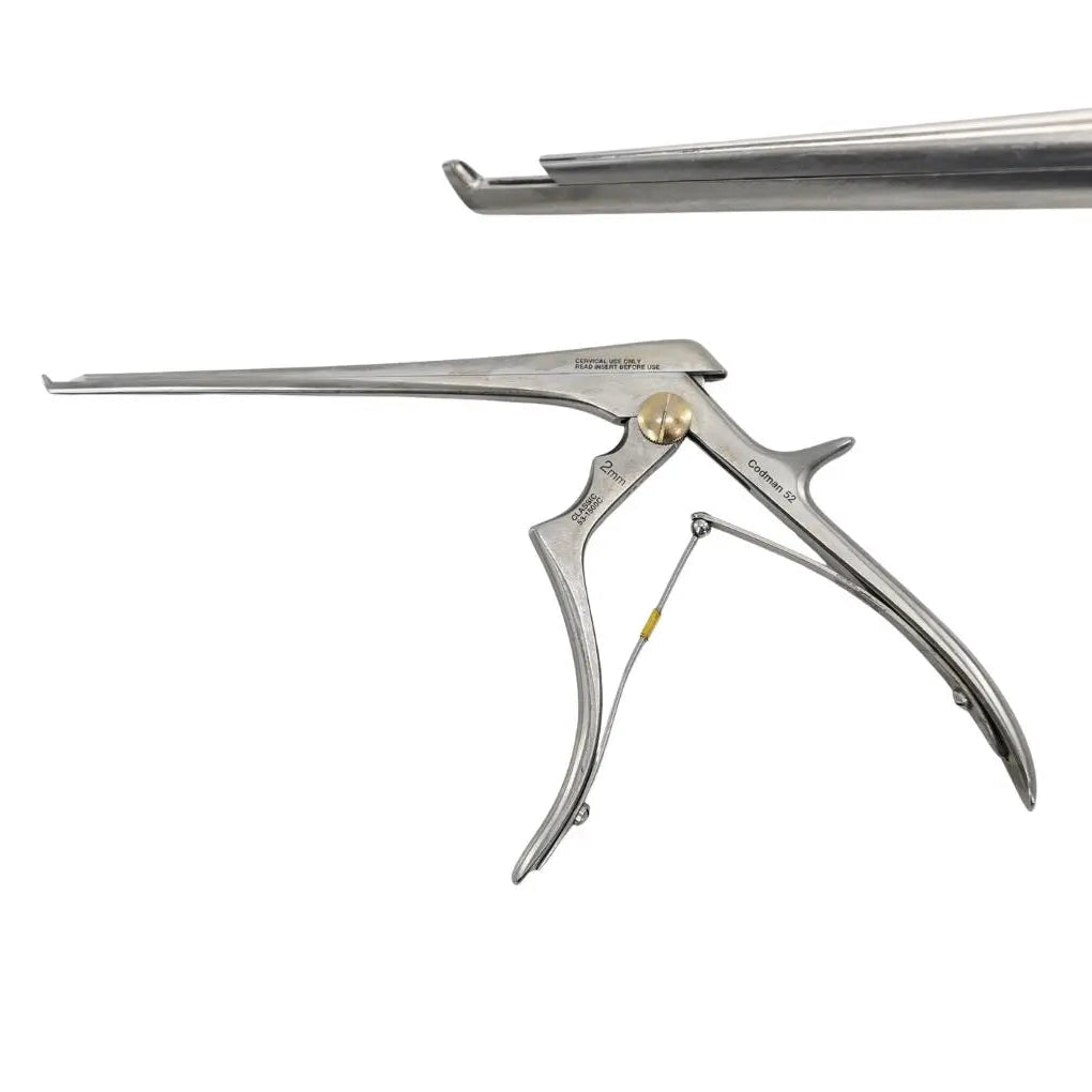 Codman 53-1500C Kerrison Cervical Rongeur Thin Footplate 40° Up 2mm Bite 8-3/4" Primis Medical