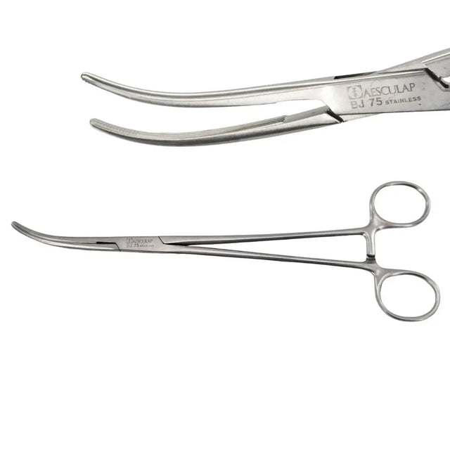 Aesculap BJ075R Kieback Dissecting & Ligature Forceps Curved Serrated 9-1/4" Primis Medical