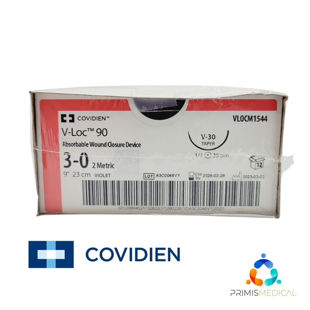 Covidien VLOCM1544 3-0 V-Loc 90 1X9" V-30 BARBED, Box of 12