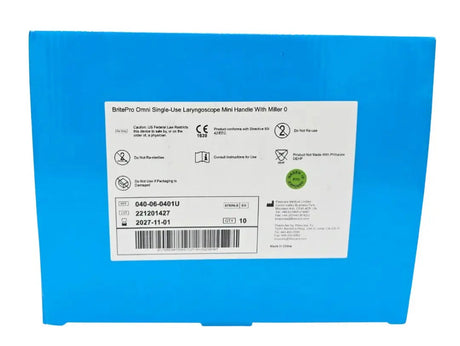 BritePro 040-06-0401U Omni Laryngoscope Mini Handle with Miller 0 Box of 10 Primis Medical
