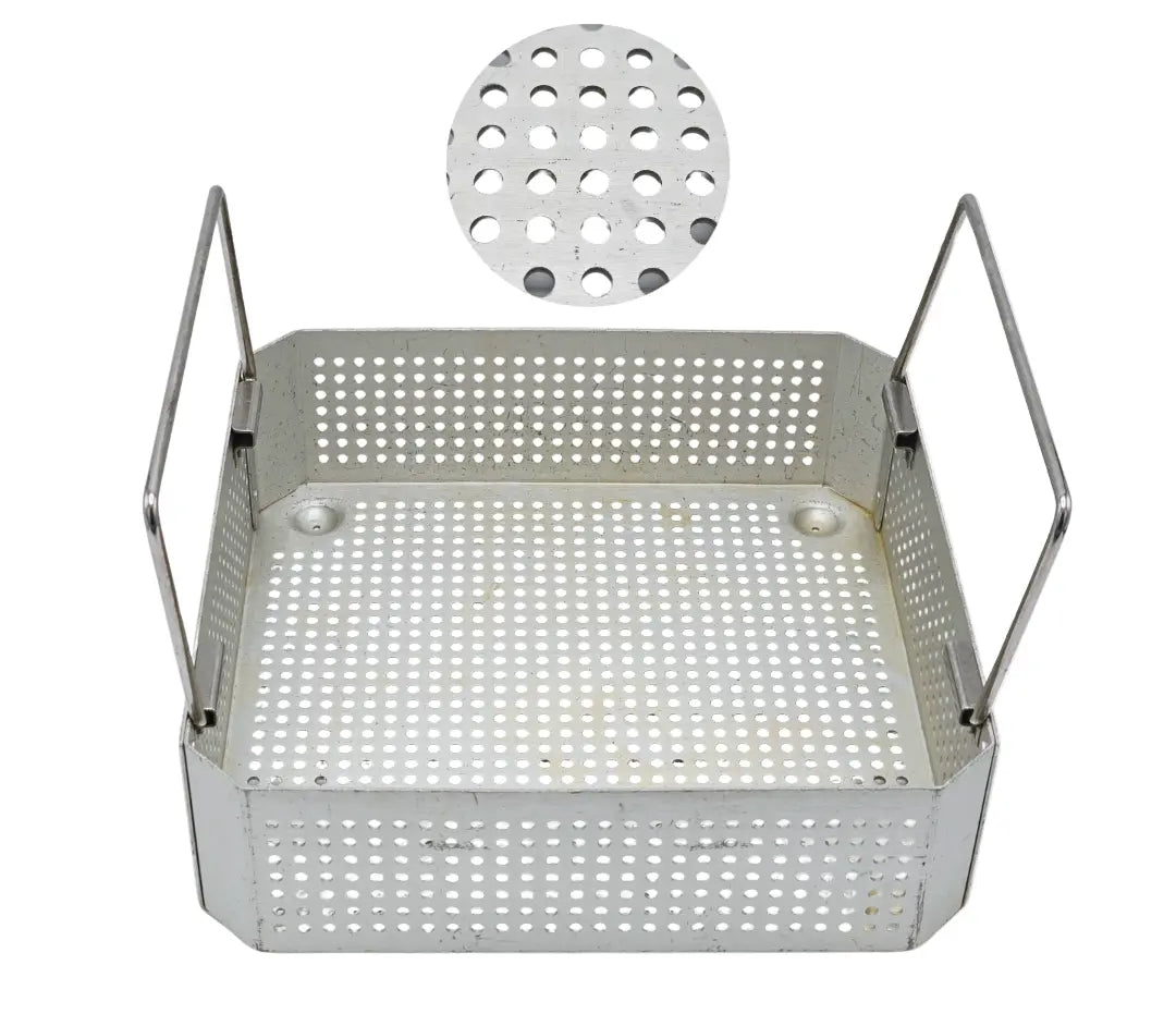 Square Surgical Sterilization Basket with Handles 10" x 10" X 3" Unbranded