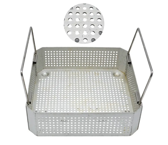 Square Surgical Sterilization Basket with Handles 10" x 10" X 3" Unbranded
