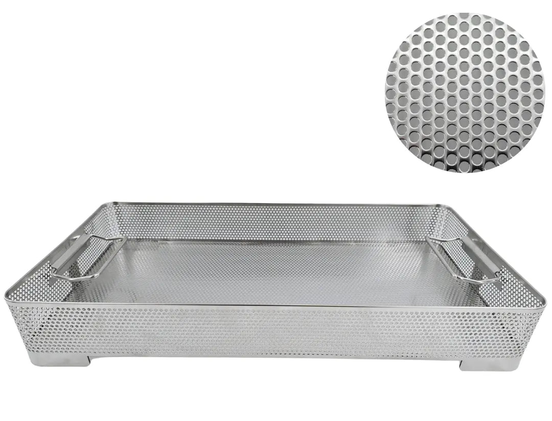 V. Mueller BP3-3A Perforated Sterilization Basket 21" x 11" x 3" Unbranded