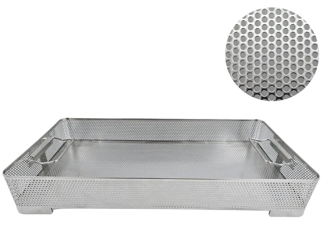 V. Mueller BP3-3A Perforated Sterilization Basket 21" x 11" x 3" Unbranded