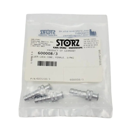 Storz 600008/3 Female Leur-Lock Cone 3-Pack 1" Karl Storz