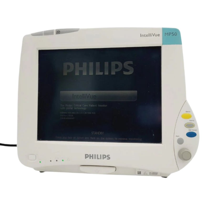 Philips M8004A MP50 Intellivue Critical Care Patient Monitor J.10.26 Certified