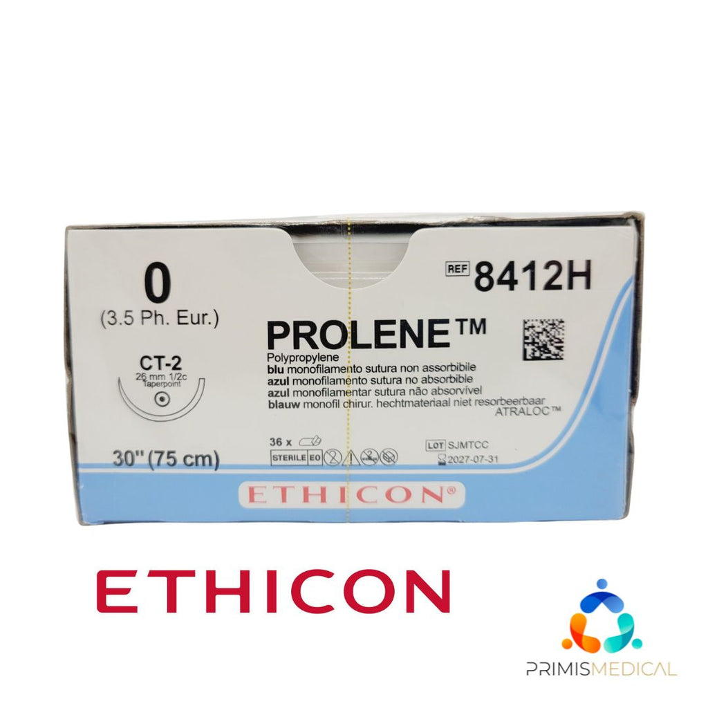 Ethicon 8412H 0 PROLENE BLUE 1X30" CT-2 Box of 36