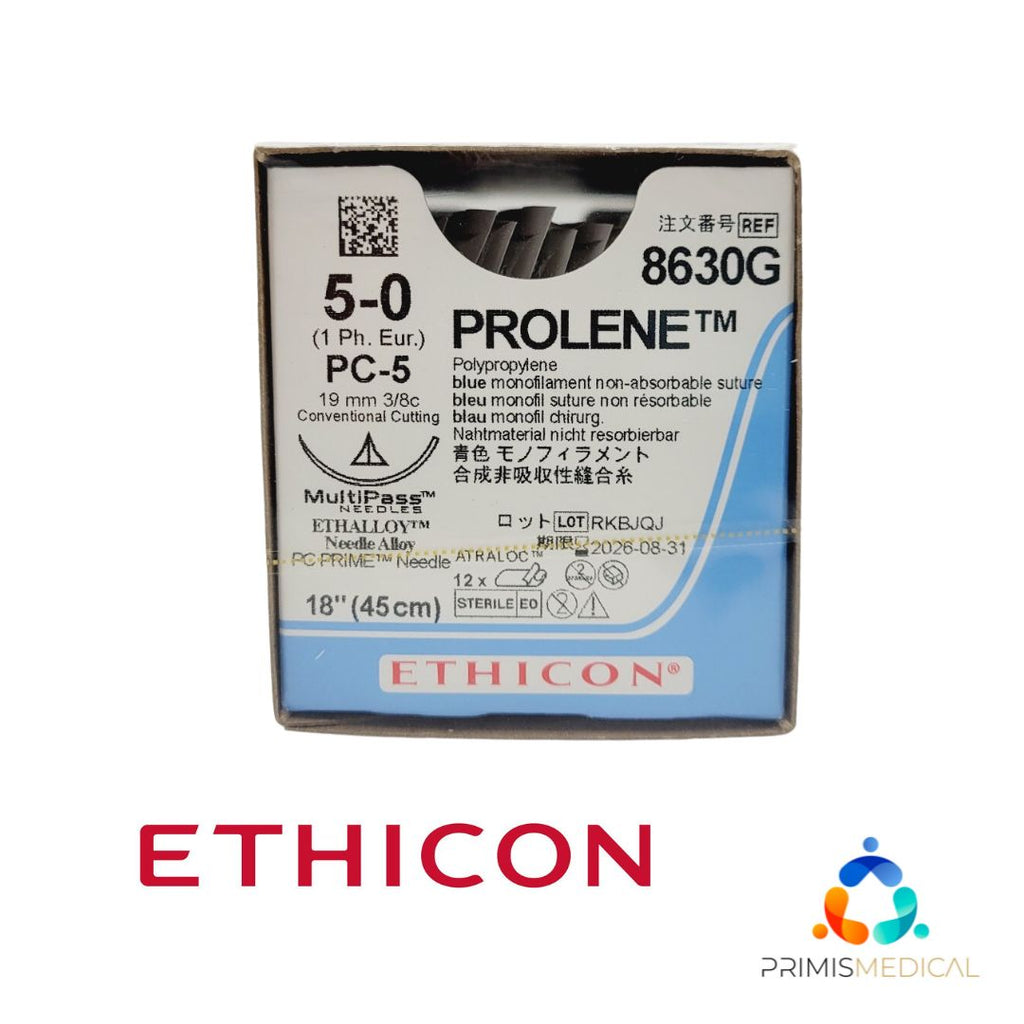 Ethicon 8630G 5-0 PROLENE BLUE 1X18" PC-5 Box of 12