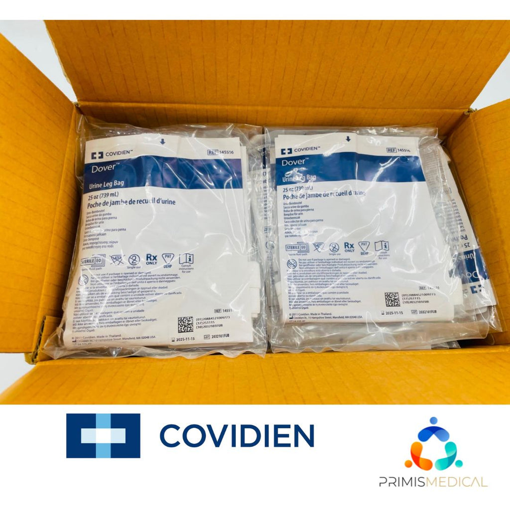 Covidien 145516 Dover Urine Leg Bag 25oz Box of 50