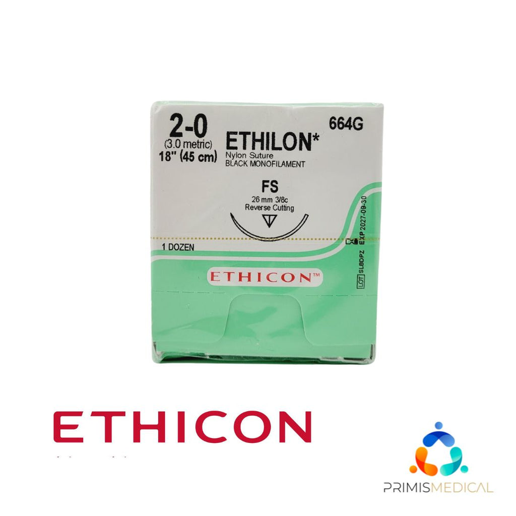 Ethicon 664G 2-0 ETHILON BLACK 1X18" FS Box of 12