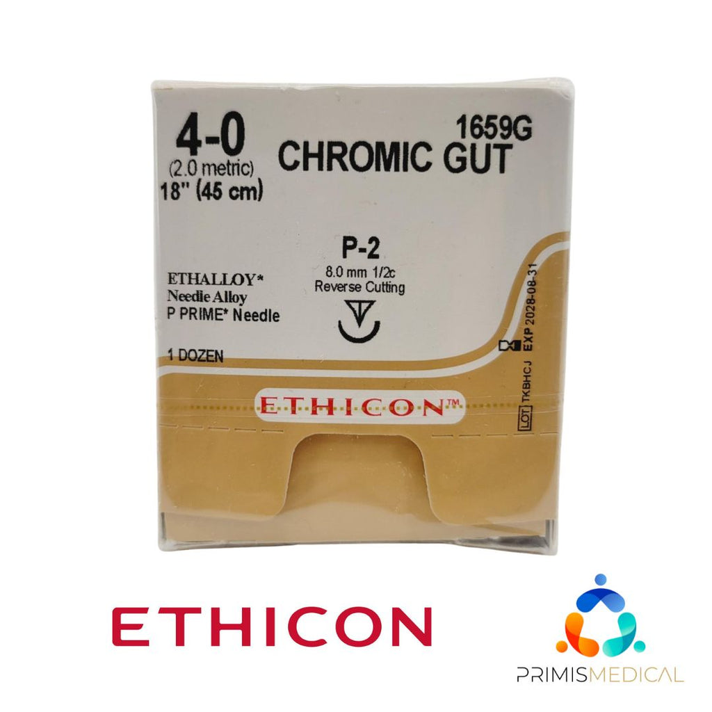 Ethicon 1659G 4-0 CHROMIC GUT BROWN 1X18" P-2 Box of 12