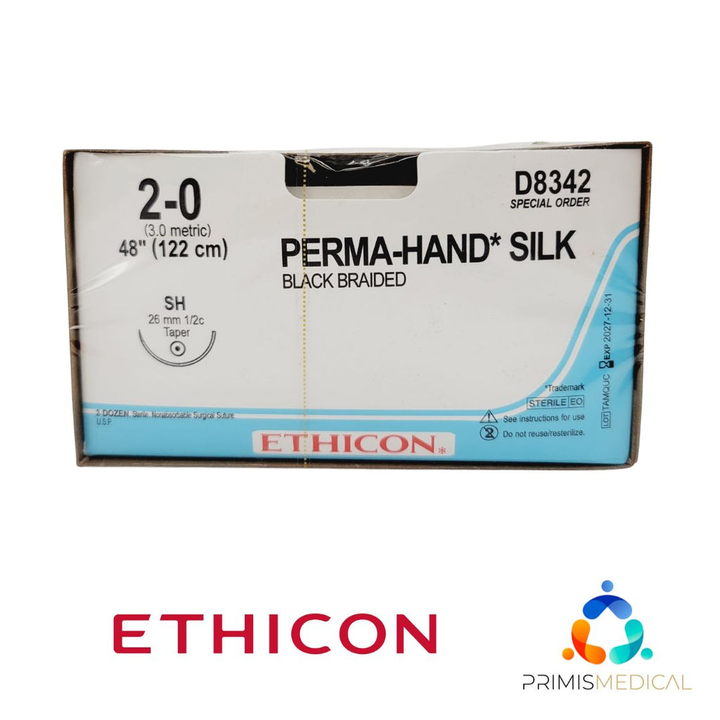 Ethicon D8342 2-0 PERMA HAND BLACK 1X48" SH Box of 36