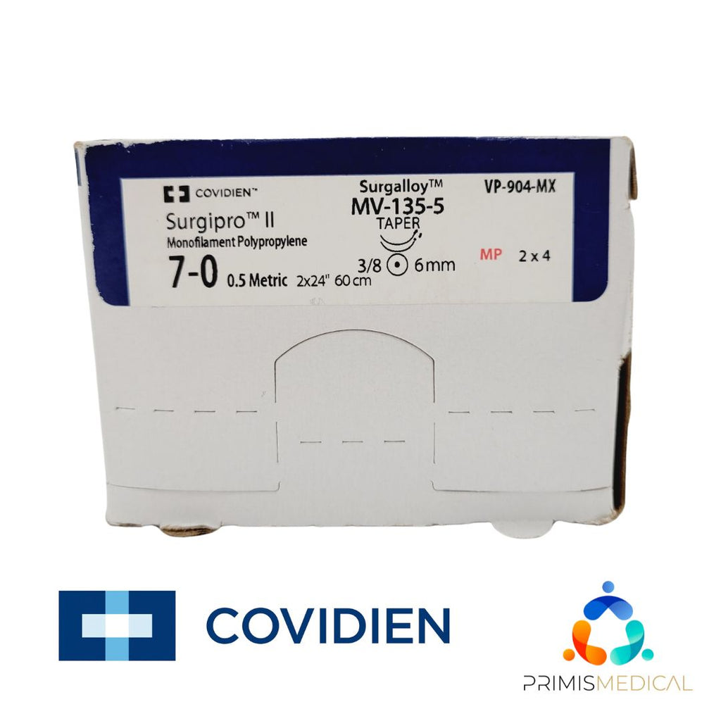 Covidien VP-904-MX Surgipro II 7-0 2X24" MV-135-5 BLUE Box of 12