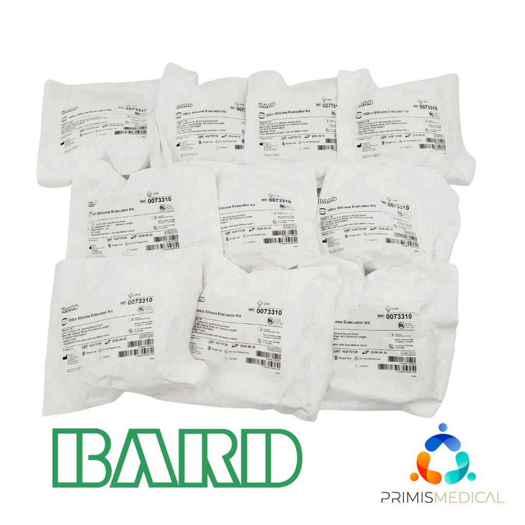 Bard 0073310 100cc Silicone Evacuator Kit Lot of 10