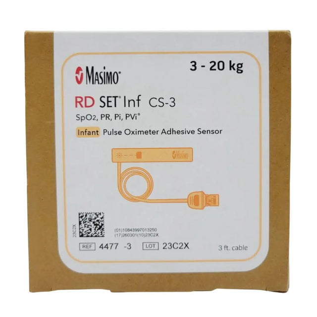 Masimo 4477 Neo CS-3 Infant Pulse Oximeter Adhesive Sensor 20/BX Masimo