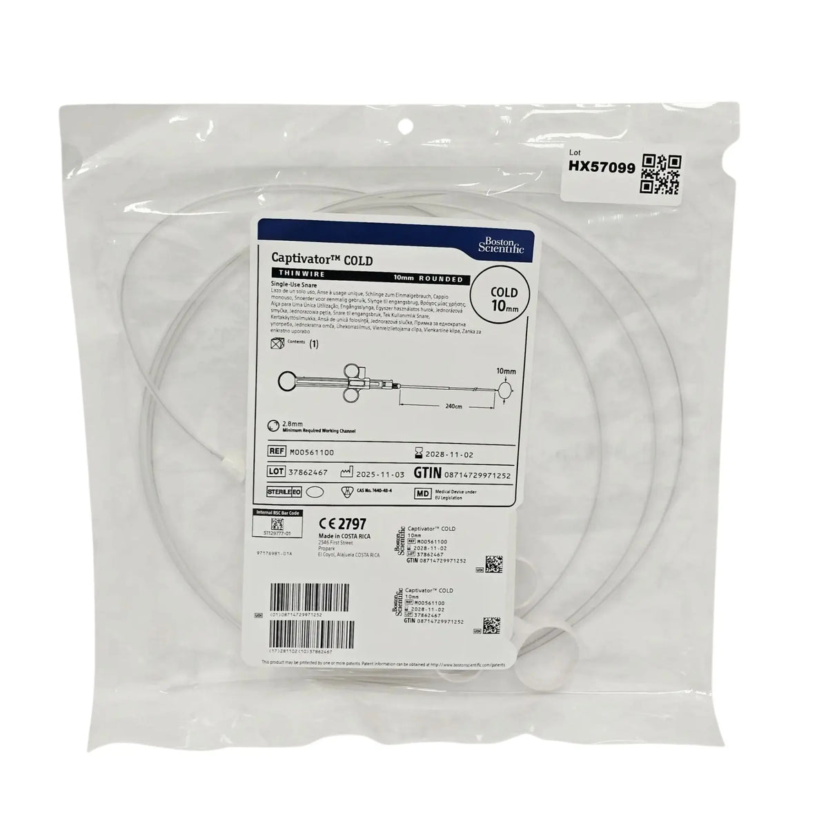 Boston Scientific M00561100 Captivator COLD 10mm Single-Use Snare 1/EA Boston Scientific