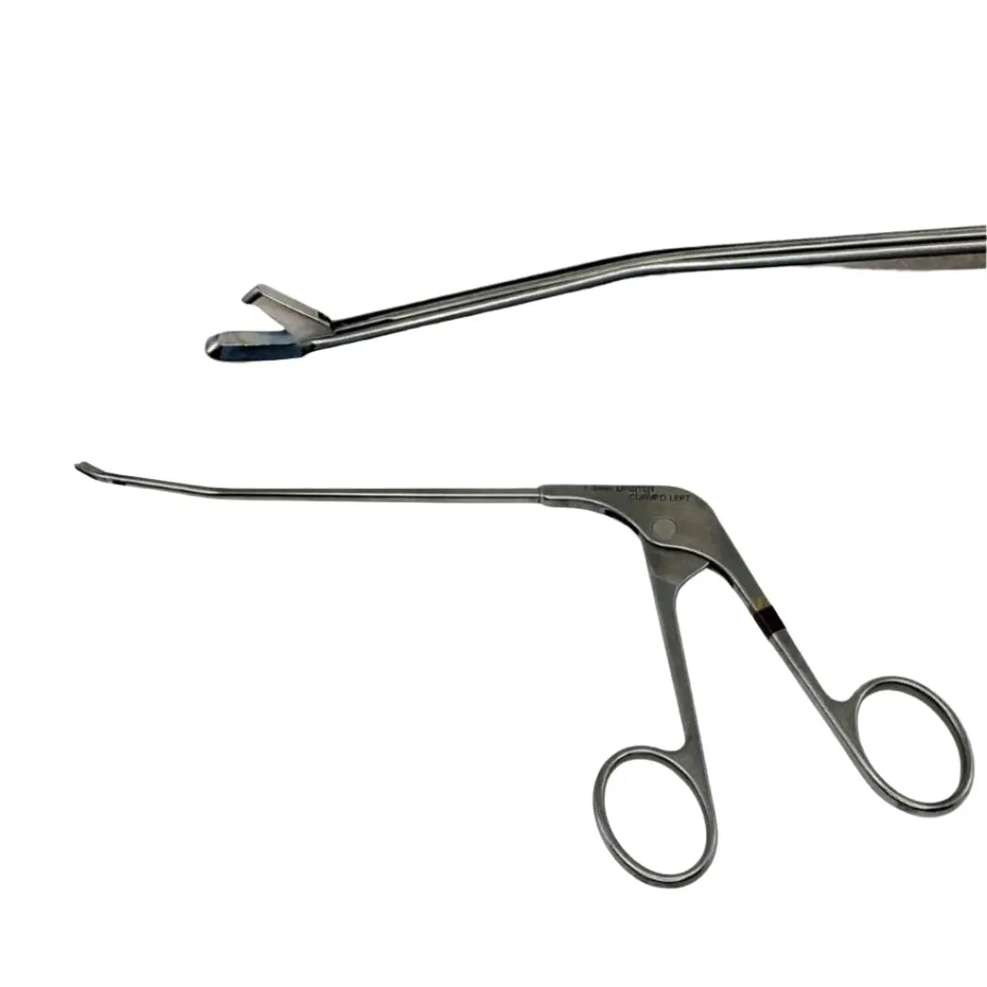 Acufex 012042 Basket Punch Scoop Forceps 1.3mm Upbiter Curved Left 9" Acufex