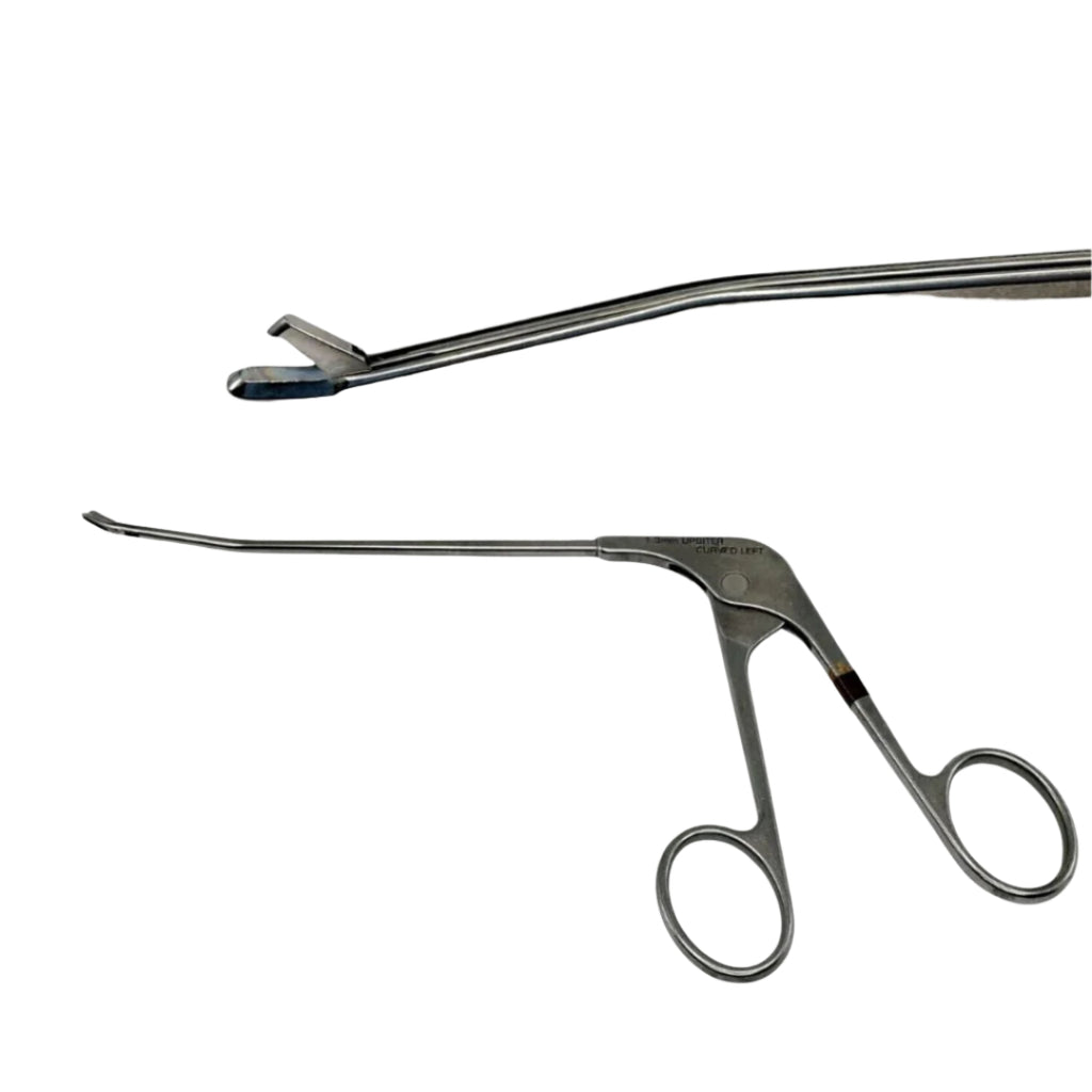 Acufex 012042 Basket Punch Scoop Forceps 1.3mm Upbiter Curved Left 9"