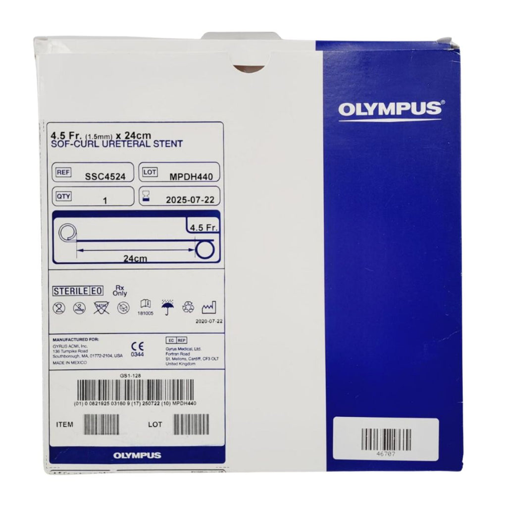 Olympus Gyrus Acmi SSC4524 Sof-Curl Ureteral Stent 4.5Fr 1.5mm x 24cm