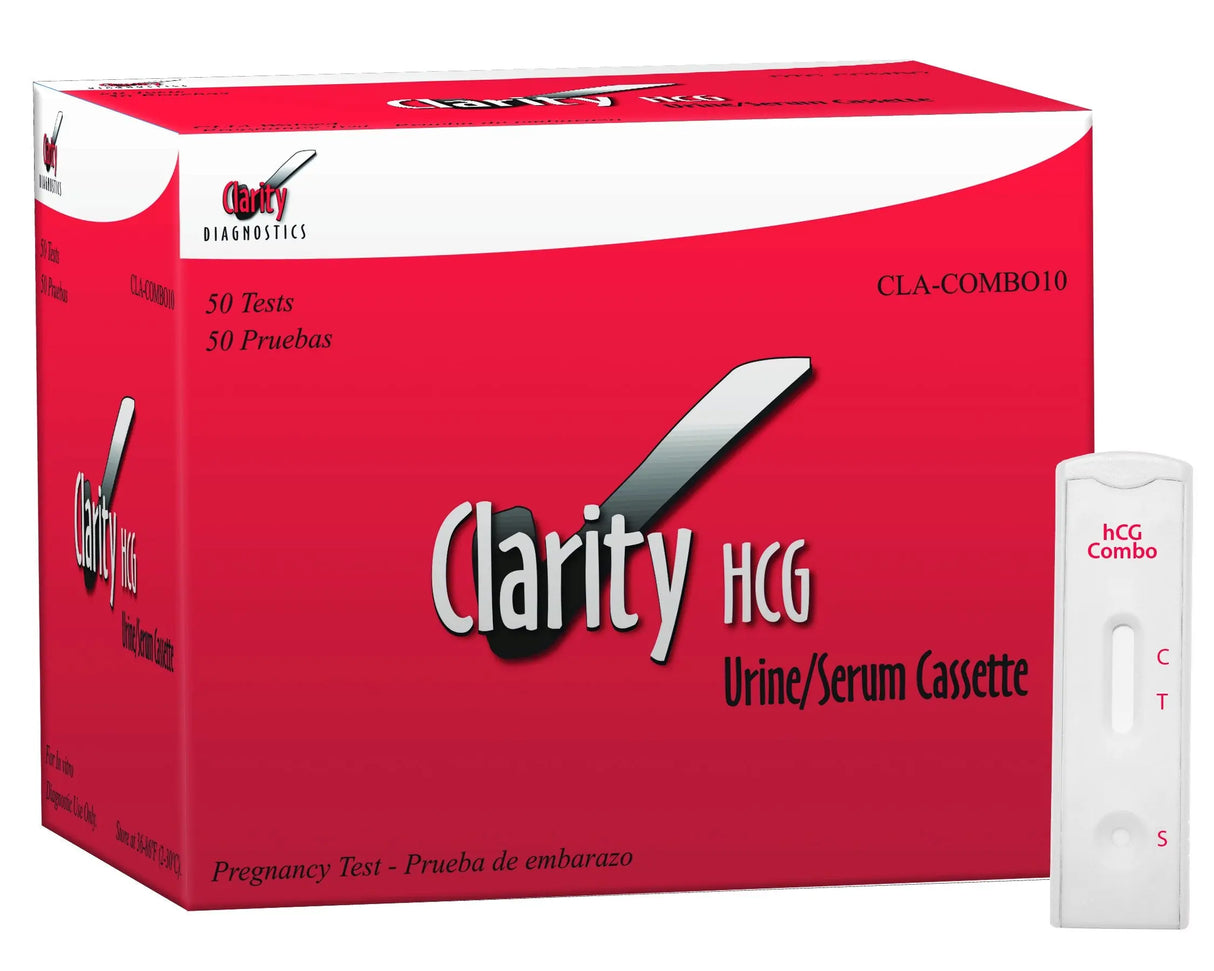 Clarity CLA-COMBO10 hCG Combo 10/20 Cassette 50/bx Clarity Diagnostics