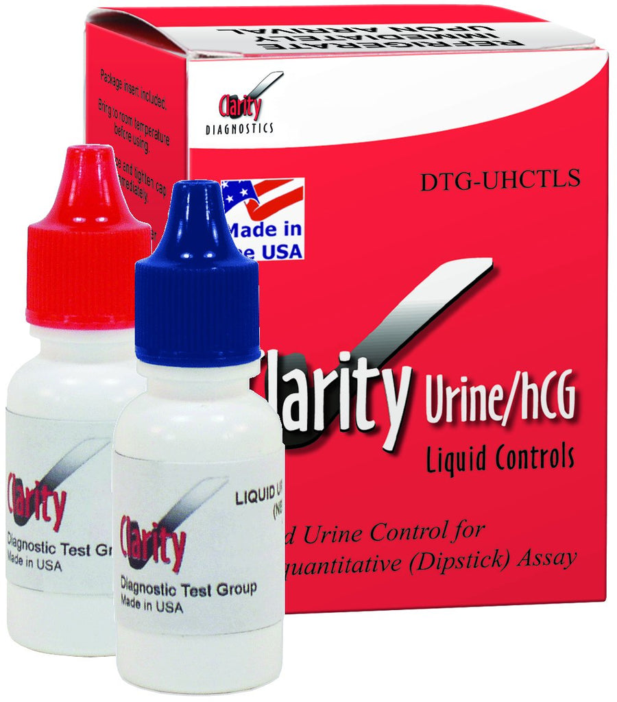 Clarity DTG-UHCTLS Urine/HCG Controls 1x15ml +/- For use with Siemens/Roche UA strips and HCG tests only 1/BX