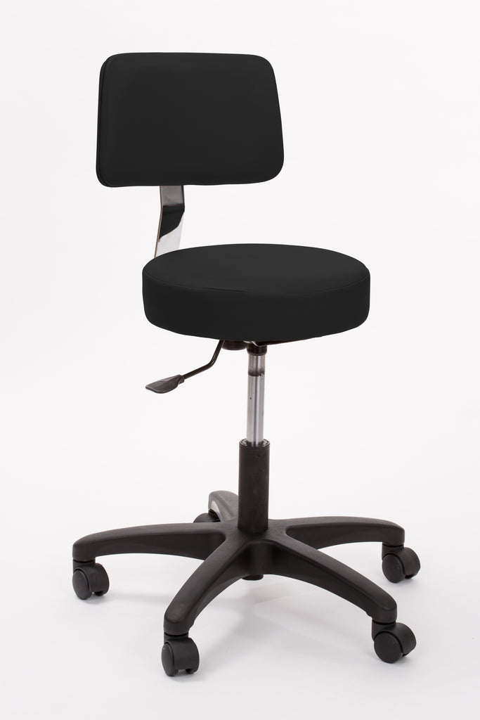 Brandt 13422RR Exam stool w/ring release,backrest/short mech.