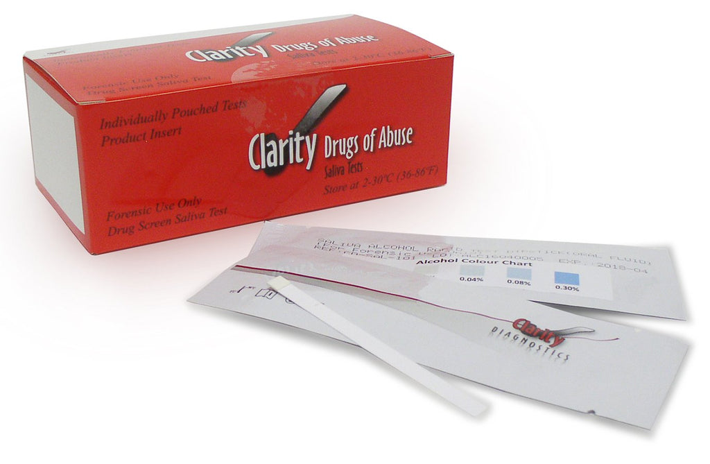 Clarity CD-SAL-101 Saliva Alcohol Rapid Test Dipstick 25/bx