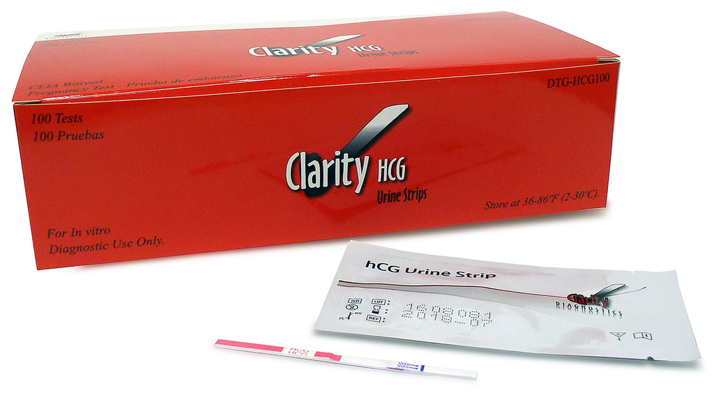 Clarity DTG-HCG100 HCG Test Strips 100/bx