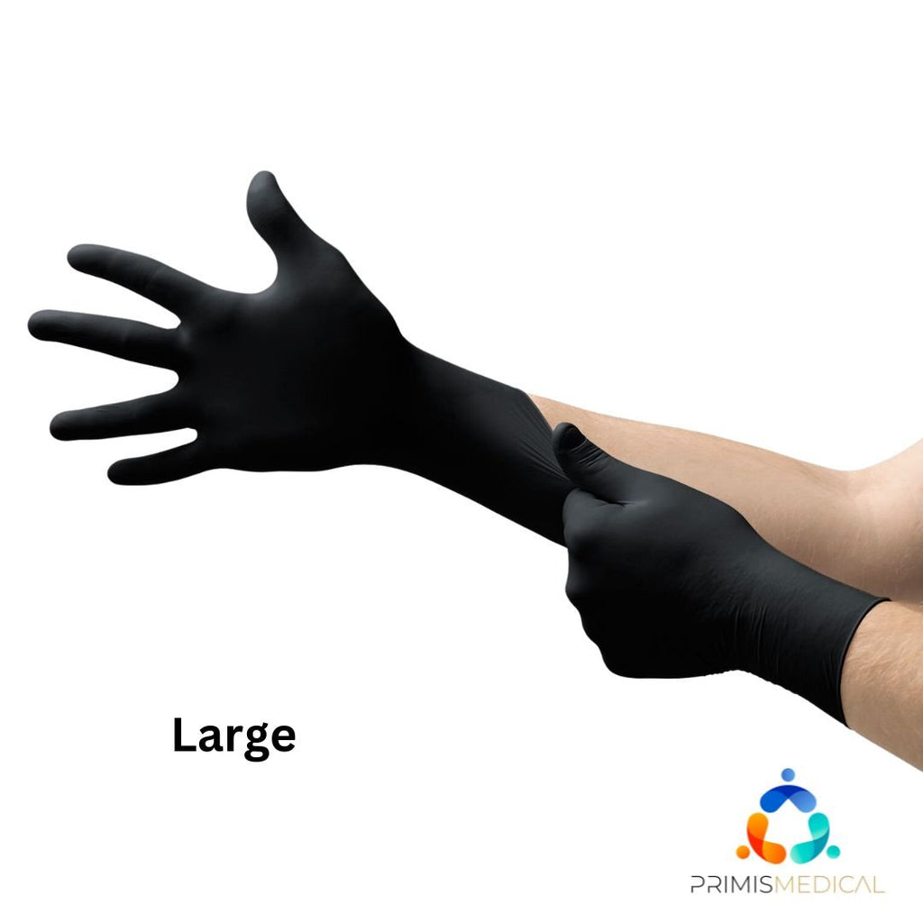 Ansell Microflex Midknight Touch Black 93-732 Nitrile Exam Gloves 100/bx (Multiple Sizes Available)