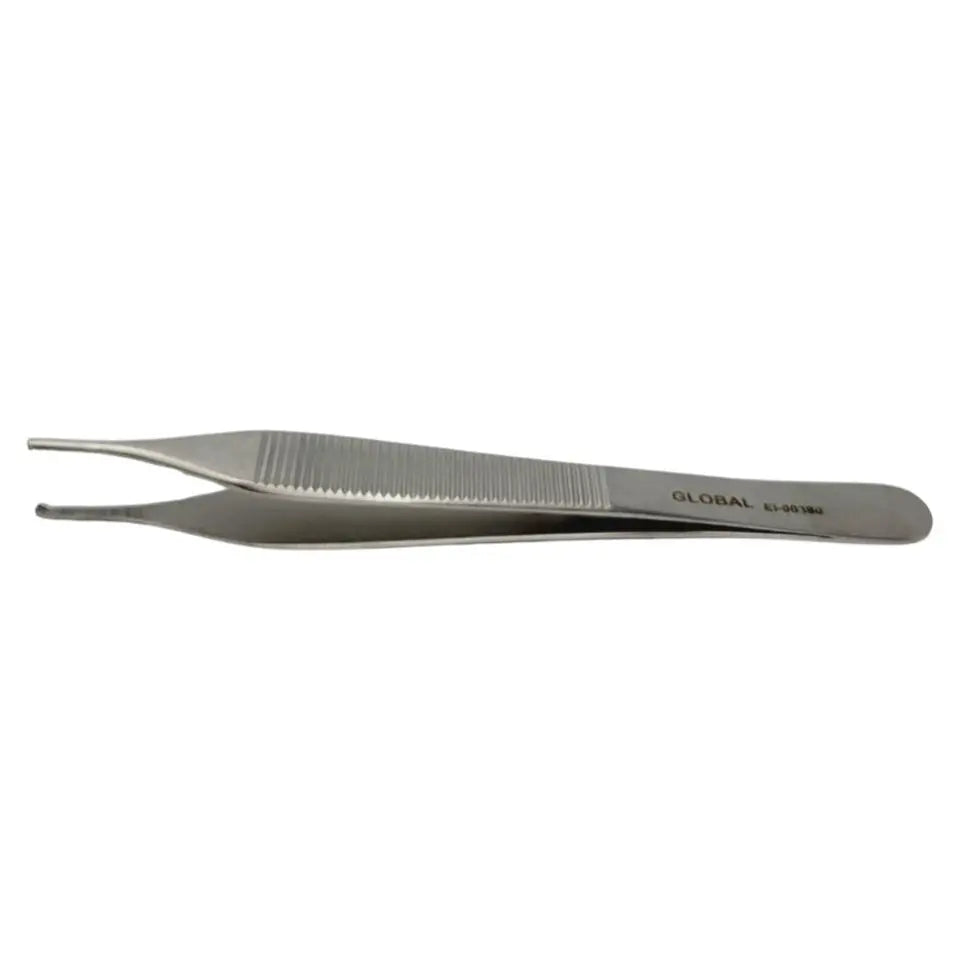 Global Surgical Adson Forcep E1-00380 Serrated 1 x 2 Teeth 4-3/4" Global Surgical