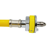 Amvex HS-12U Yellow Air Gas Supply Hose w/ Quick Connect 1/4" 250 PSI 10Ft Amvex