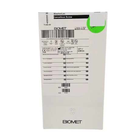 Biomet 908858 Ti-6Al-4V WasherLoc Cancellous Screw 6mm x 58mm Biomet