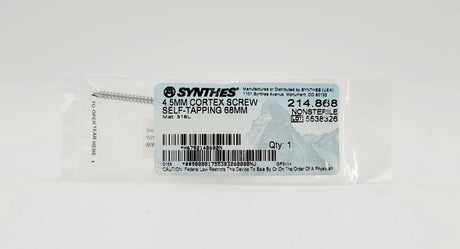 Synthes 214.868 4.5mm Cortex Screw Self-Tapping 68mm Synthes