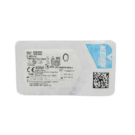 Weck 002200 Horizon Medium Titanium Clips w/ Tape Weck