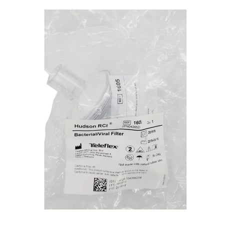 Teleflex 1605 Hudson RCI Bacterial Viral Filter 22 mm ID x 15 mm ID/22mm BX/50 Teleflex