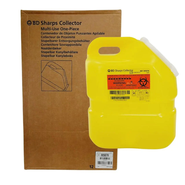 BD 305076 Sharps Collector Multi-Use One-Piece 3 Gallon Case of 12 BD