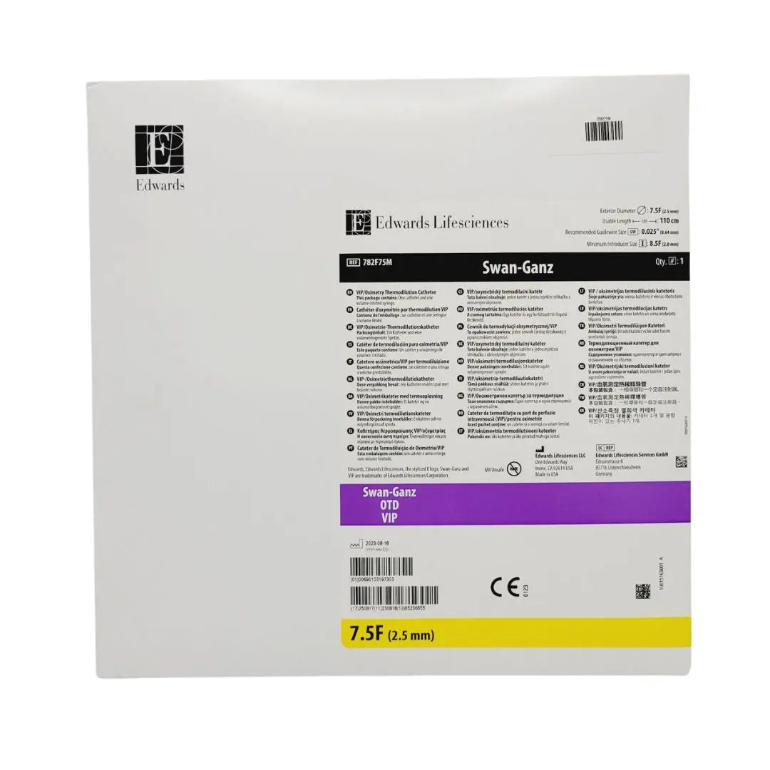 Edwards Lifesciences 782F75M VIP/Oximetry Thermodilution Catheter 7.5Fr Edwards