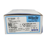 Weck 523300 Hemoclip Ligating Clips Traditional Style Blue Medium Box of 20 Weck
