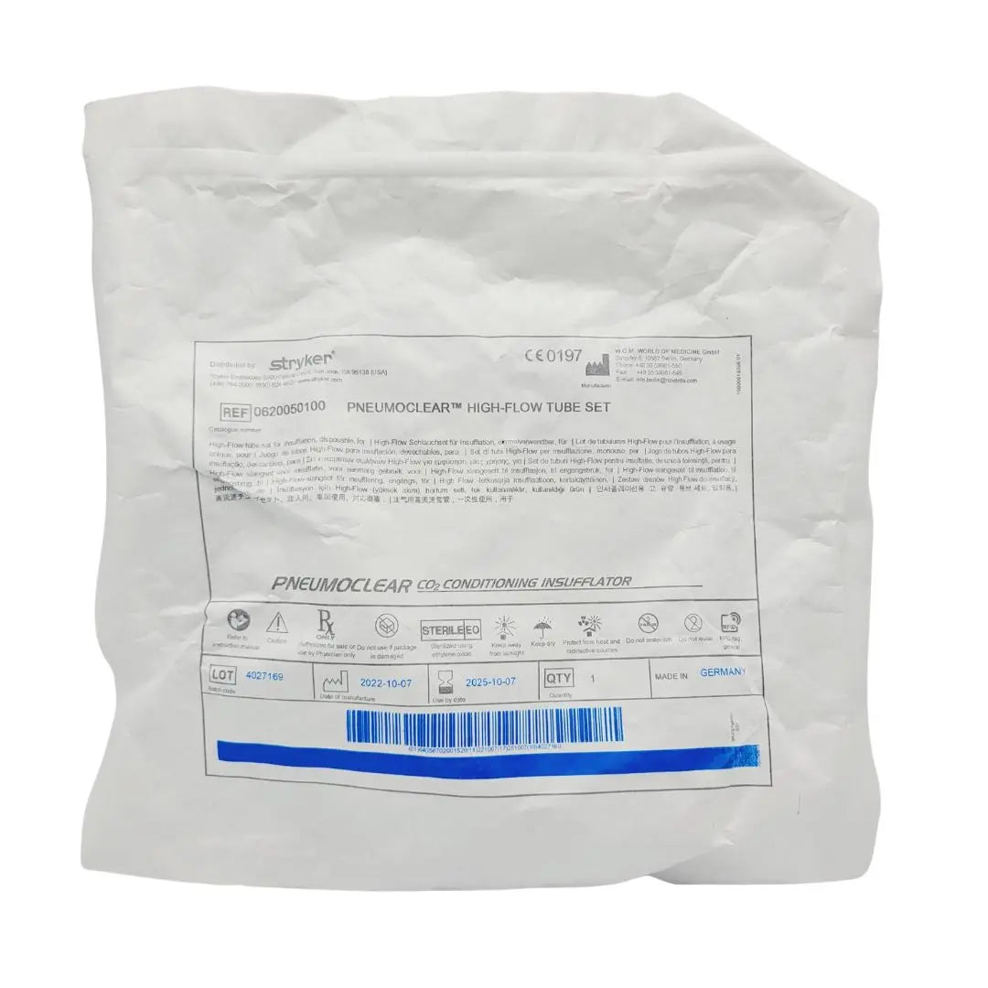 Stryker Pneumo Clear 0620-050-100 High-Flow Disposable Tube Set Stryker
