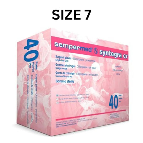 Sempermed Chloroprene Surgical Gloves Latex Free Size's 6.5, 7, 7.5, 8 Box of 40 Primis Medical