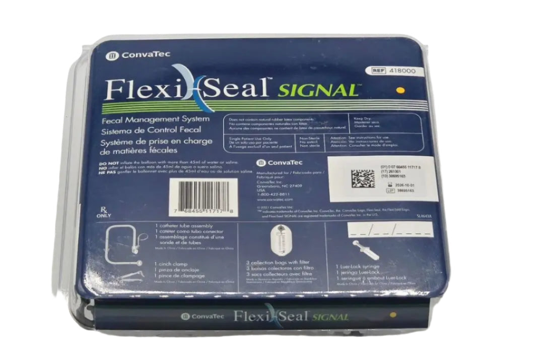 Flexi Seal Signal 418000 Fecal Mgt System Kit With 3 Bags Charcoal Filter NEW Primis Medical