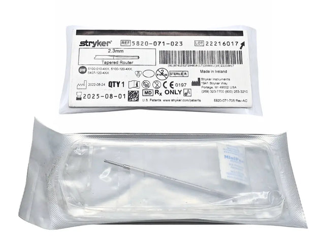 Stryker 5820-071-023 Tapered Router 2.3mm Exp 2025-08-01 NEW Stryker