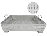 Rectangular Instrument Sterilization Tray with Handles 17x 13 x 4 Unbranded