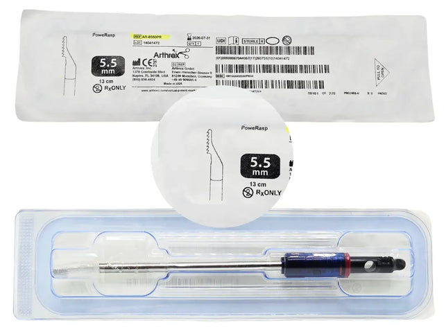 Arthrex AR-8550PR PoweRasp sterile shaver blade designed 5.5mm x 13cm Primis Medical