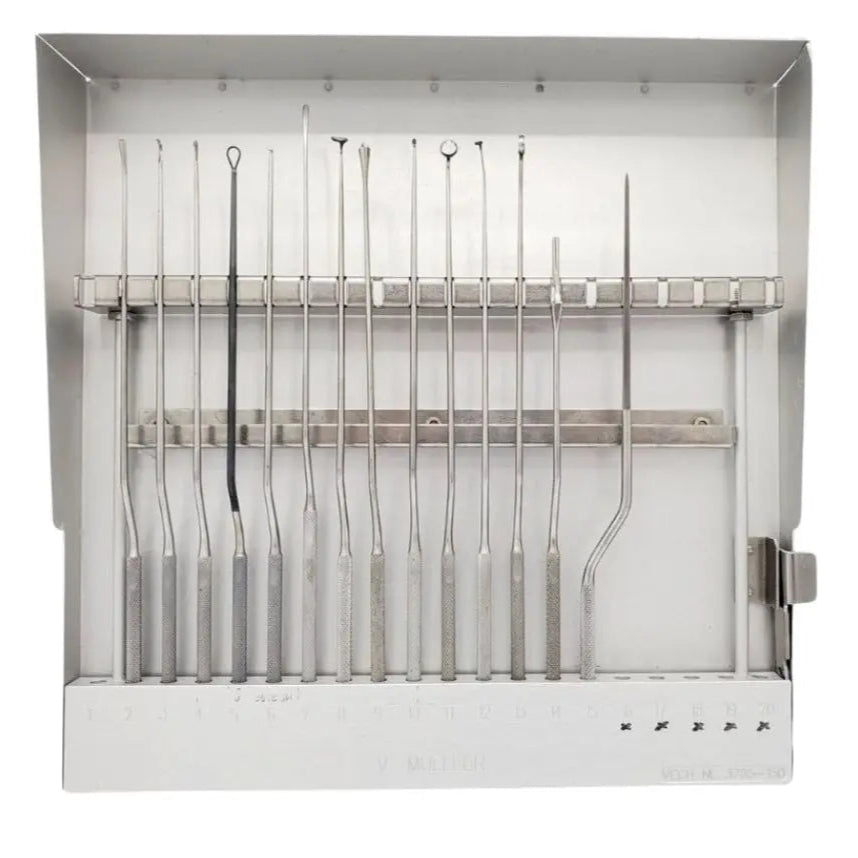 V. Mueller Rhoton Trans-Sphenoidal 14-Piece Instrument Set and Case Neurology Primis Medical