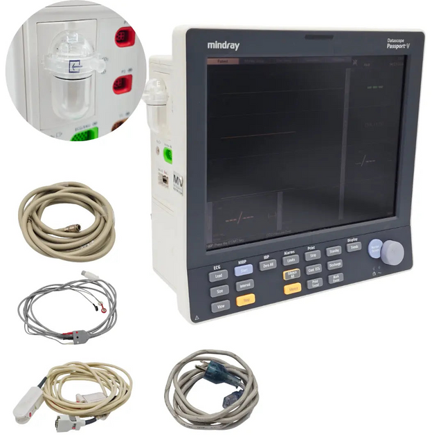 Mindray Passport V 6100F Patient Monitor w/ CO2 Capnography, SpO2, ECG, NIBP Primis Medical