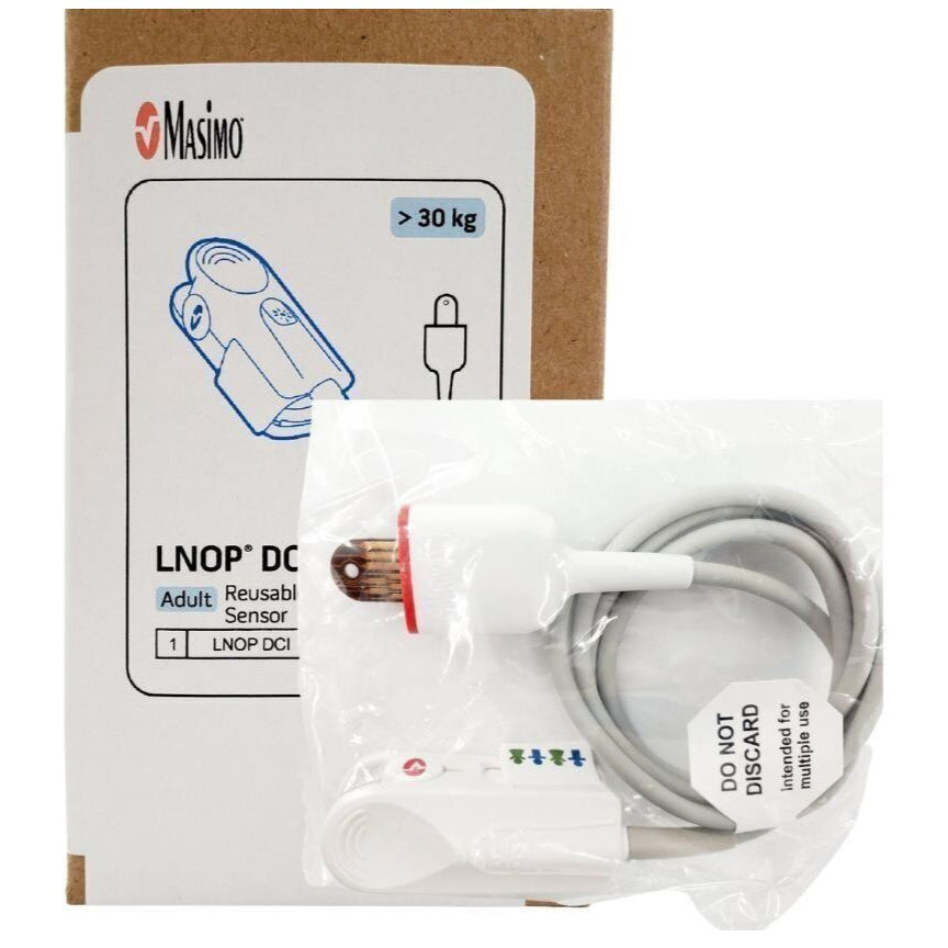 Masimo 1269 SpO2 Finger Clip Sensor LNOP DCI Adult Reusable 3 Ft